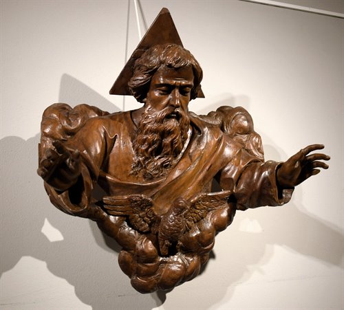 Dieu le Père -  Sculpture murale en bois
